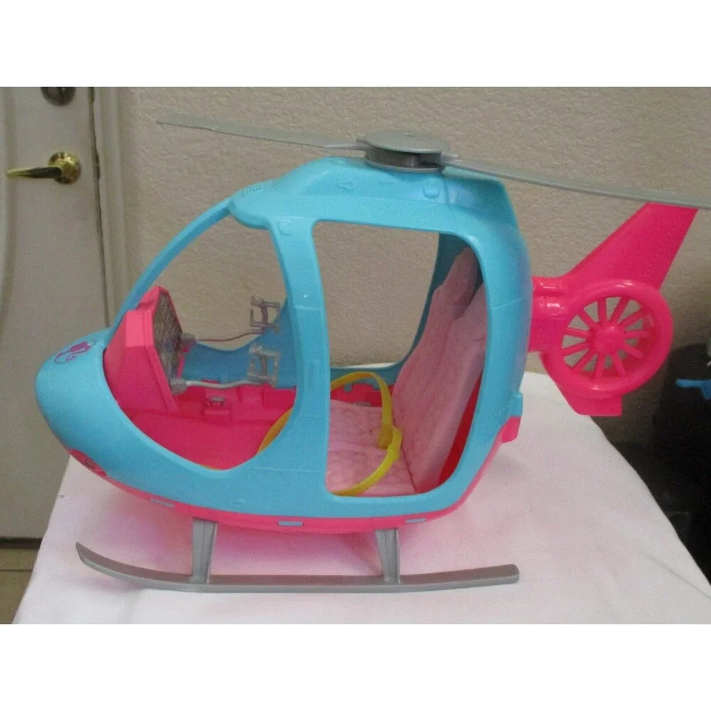 Barbie Doll Helicopter Dreamhouse Adventures Pink & Blue Spinning Rotor 2018